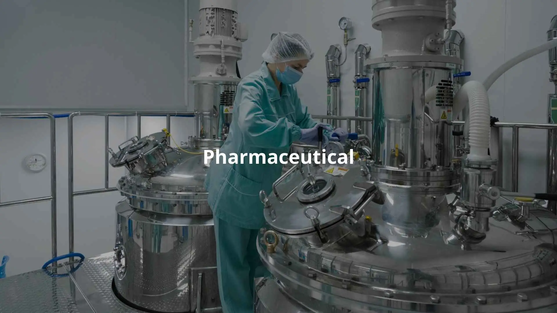 Pharmaceutical Lab Worker Operating Machinery